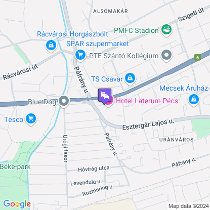 Laterum Hotel a térképen