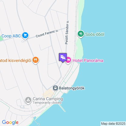 Hotel Panoráma Balatongyörök a térképen