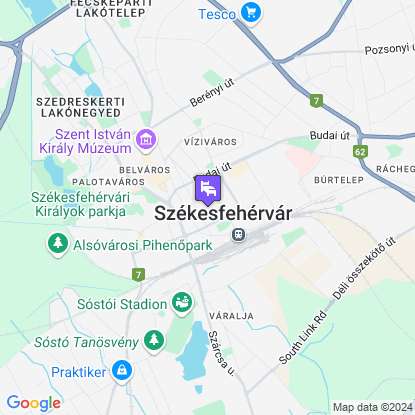 Hotel Platn Szkesfehrvr a trkpen