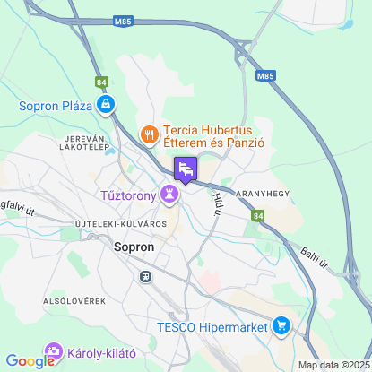 Sopron Hotel a térképen