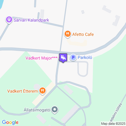 Vadkert Major a térképen