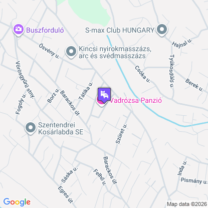 Vadrózsa Vendégház a térképen
